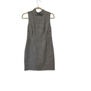 Boden Black and White Sheath Mini Dress 8P